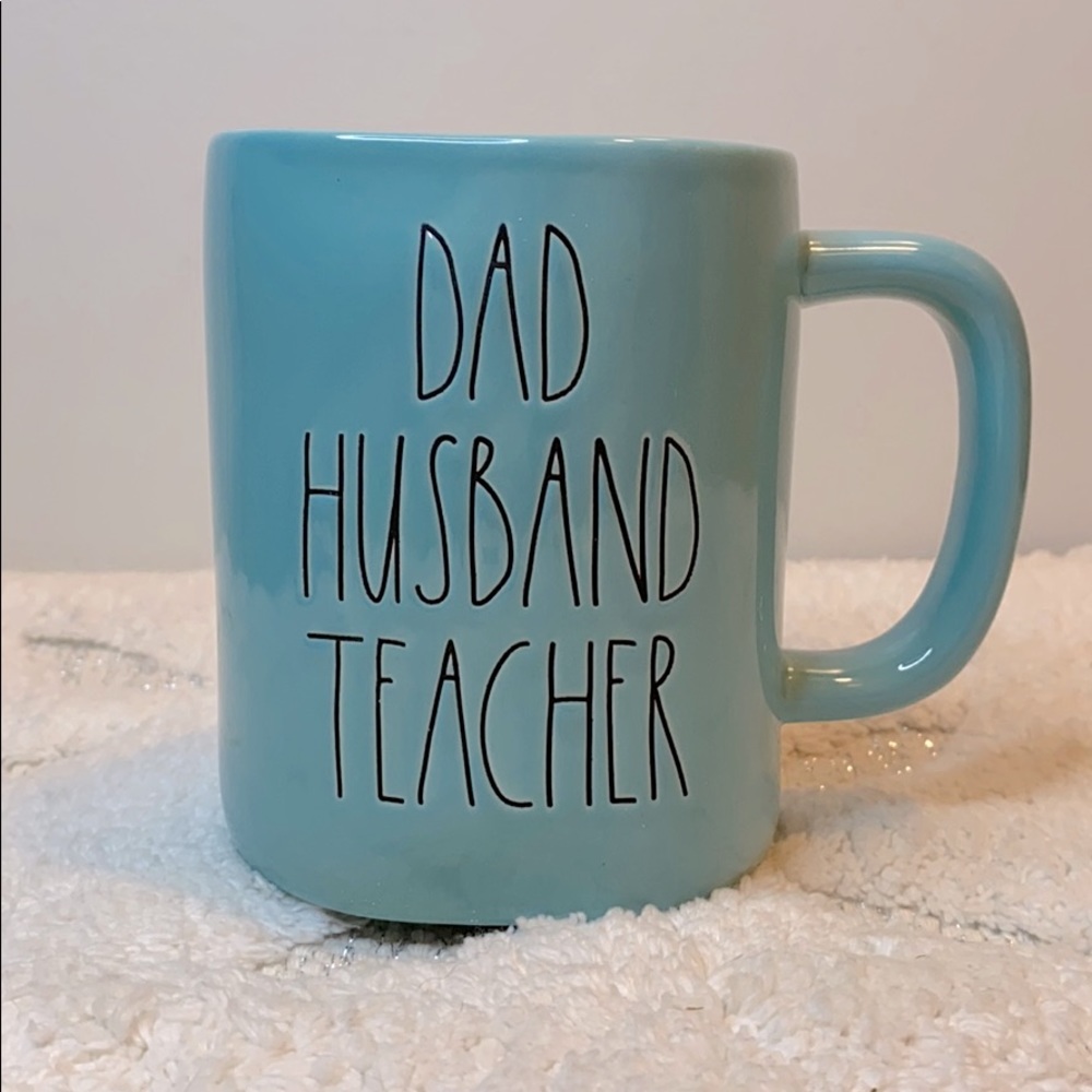 Rae Dunn DAD HUSBAND TEACHER Teal Mug